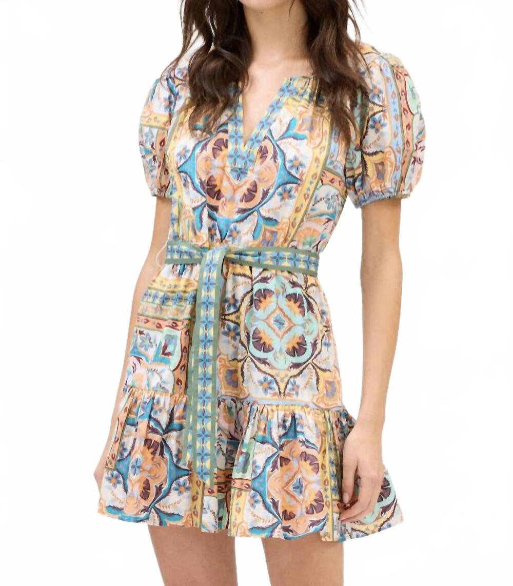 NEW ALLISON NEW YORK isabella dress in scarf print